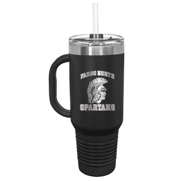 Spartans Black Travel Mug 8/23 40 OZ