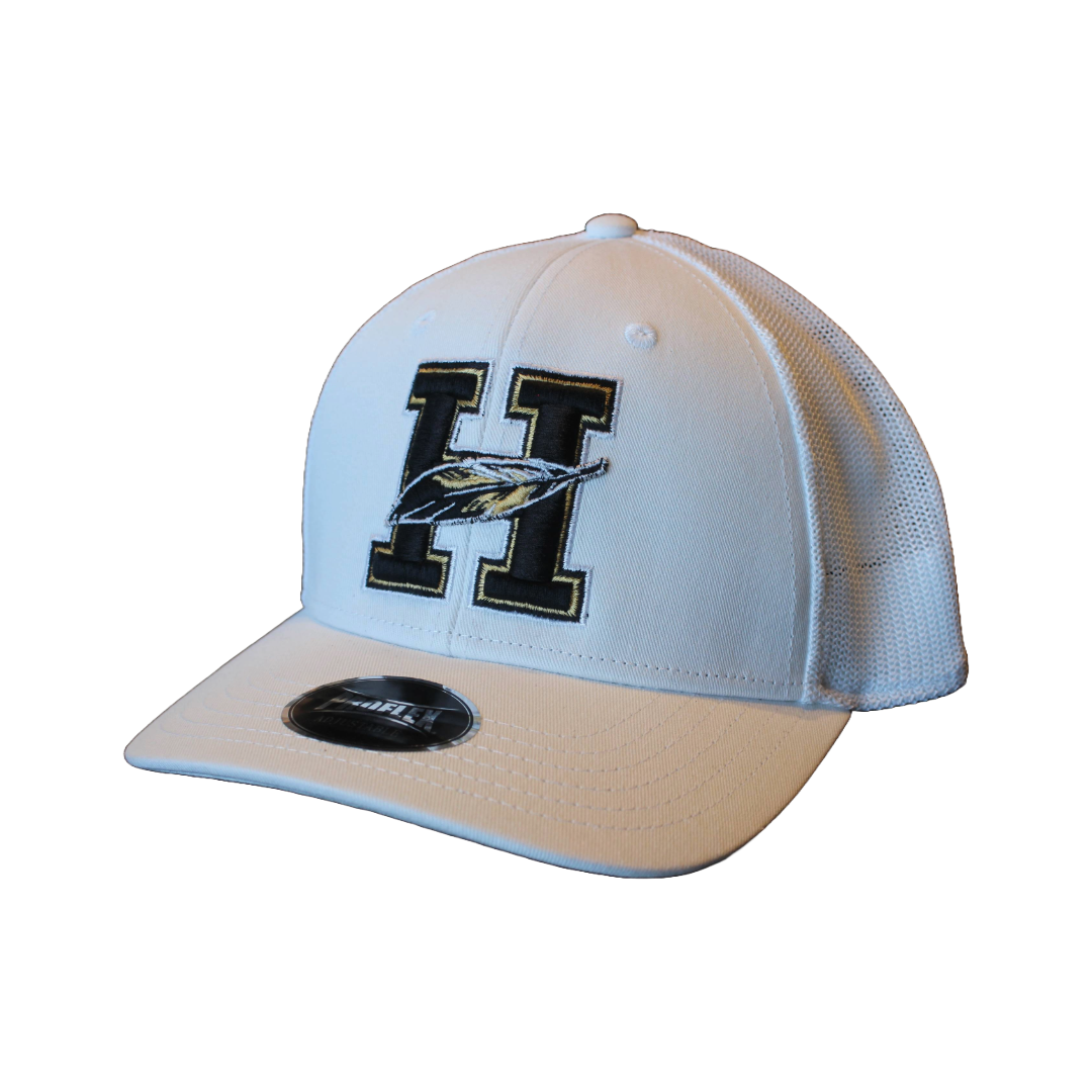 Hawks H Puff White OC Mesh Back Cap 0324