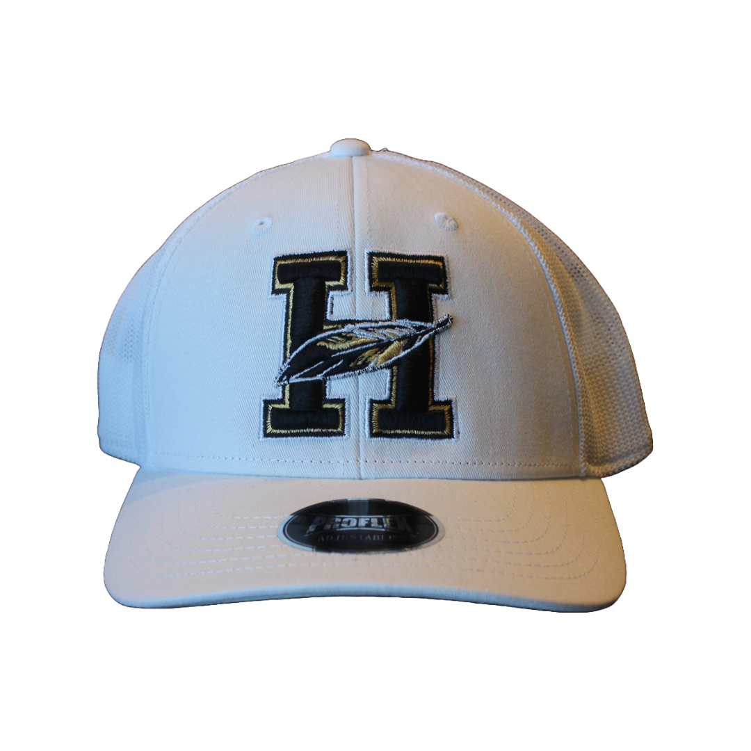 Hawks H Puff White OC Mesh Back Cap 0324