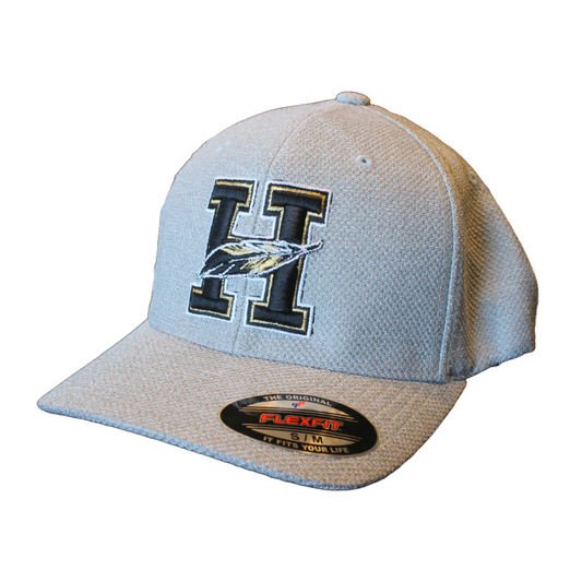 Hawks H Puff Grey Melange FLEXFIT Cap 0324