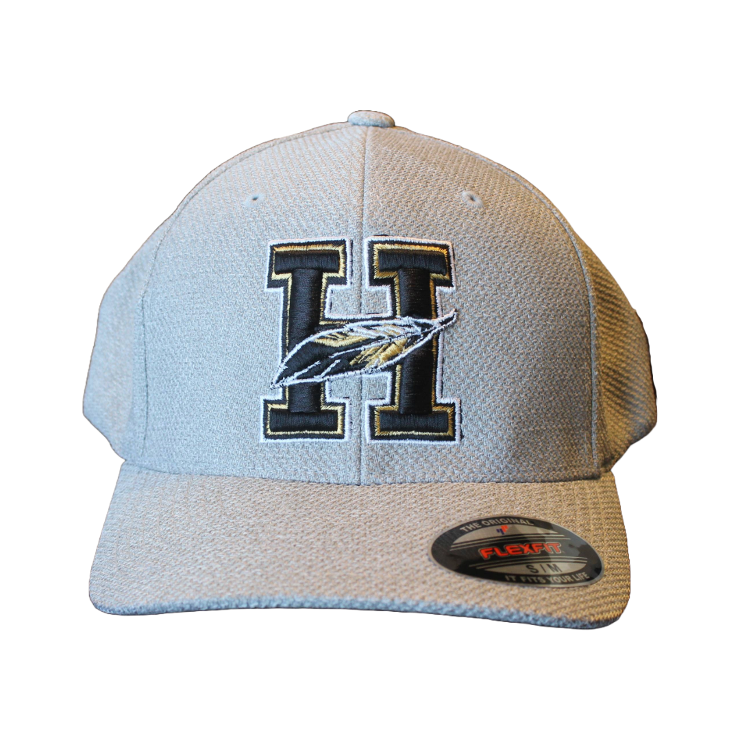 Hawks H Puff Grey Melange FLEXFIT Cap 0324