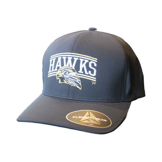 Hawks Core 2 Black Flexfit Delta Seamless Cap 1123