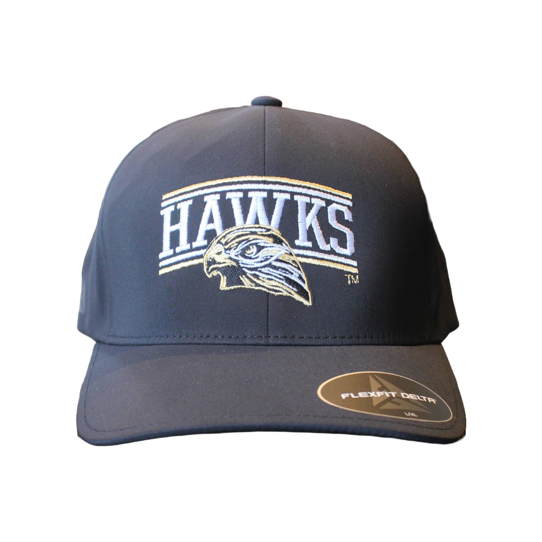 Hawks Core 2 Black Flexfit Delta Seamless Cap 1123