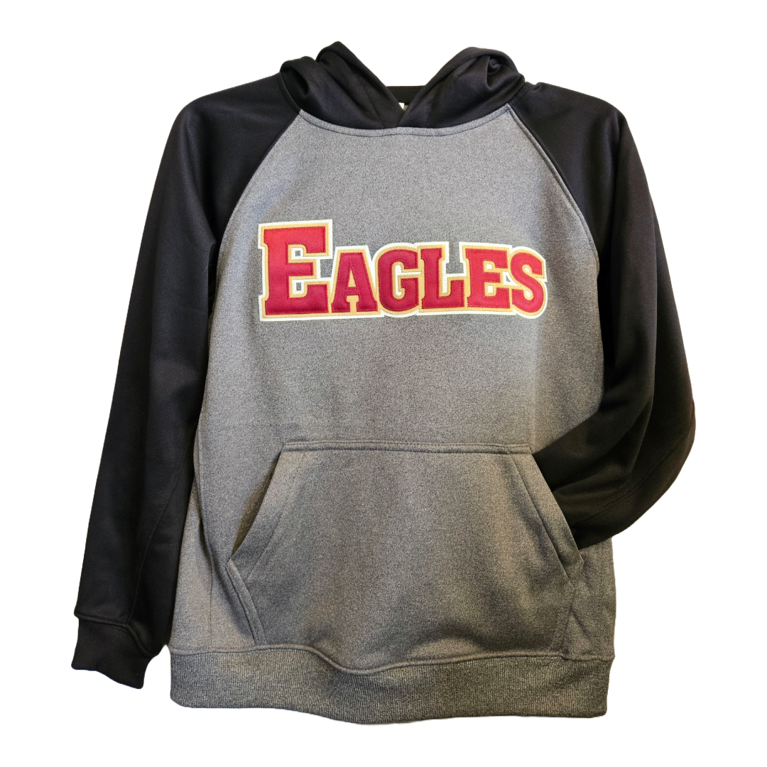 Eagles Youth Gry/Blk  Fleece Hoodie