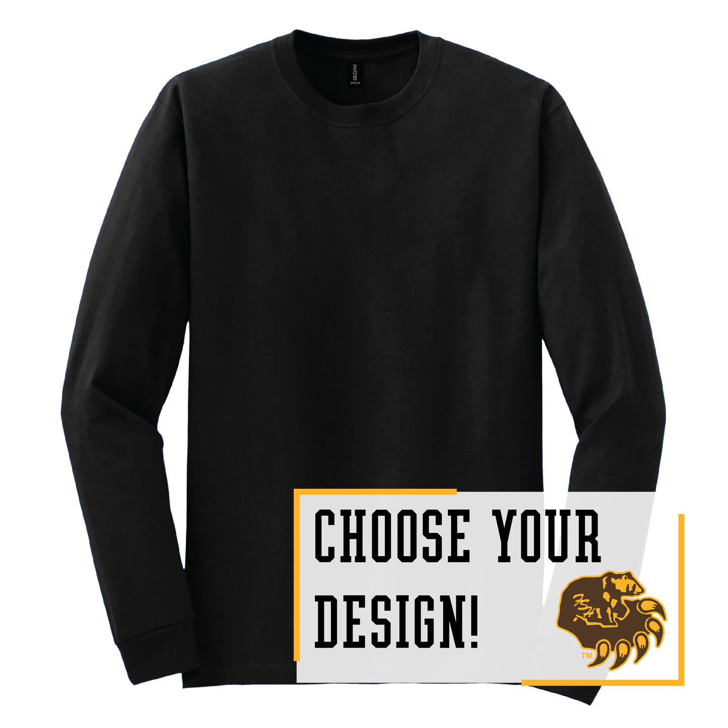 Bruins Gildan® DryBlend® 50 Cotton/50 Poly Long Sleeve T-Shirt (8400)