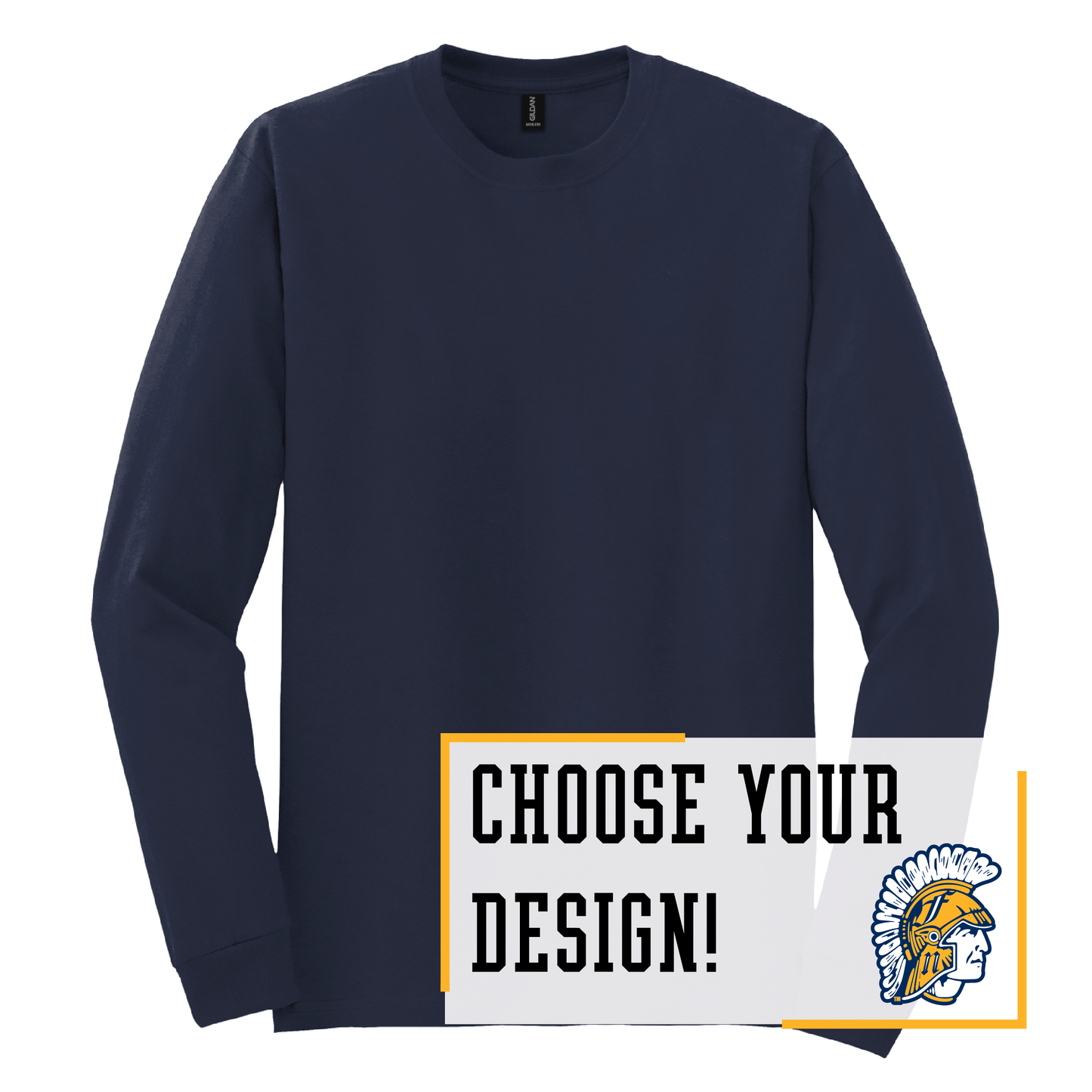 Spartans Gildan® DryBlend® 50 Cotton/50 Poly Long Sleeve T-Shirt (8400)