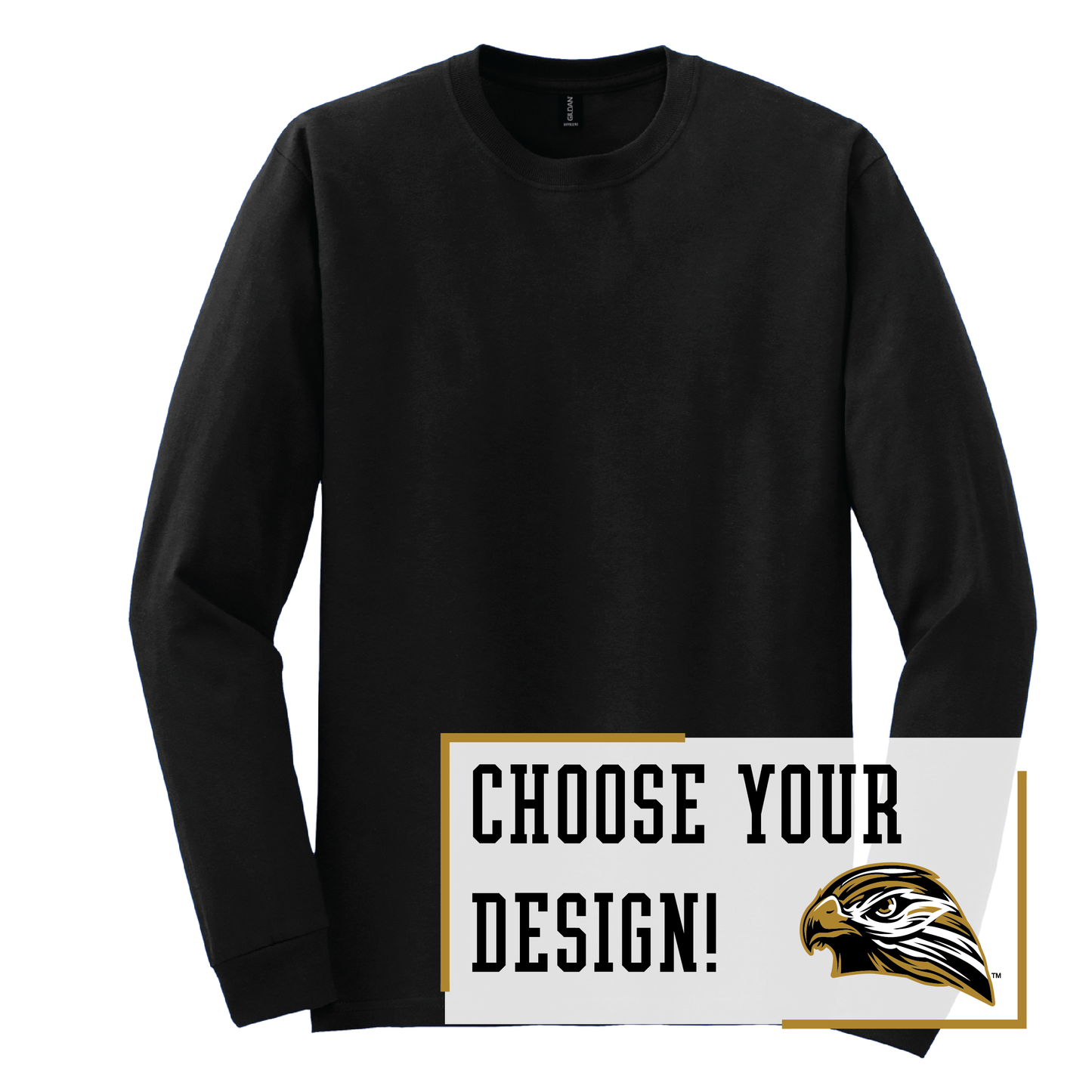 Hawks Gildan® DryBlend® 50 Cotton/50 Poly Long Sleeve T-Shirt (8400)