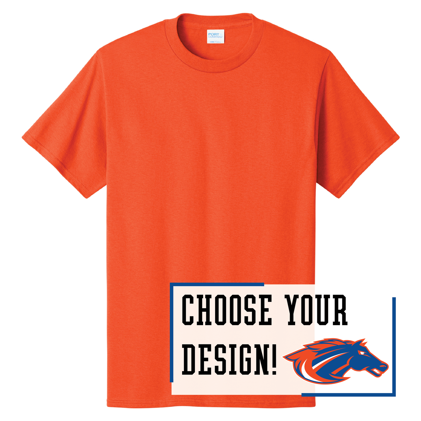 Mustangs Port & Co™ Core Cotton Tee (PC54)