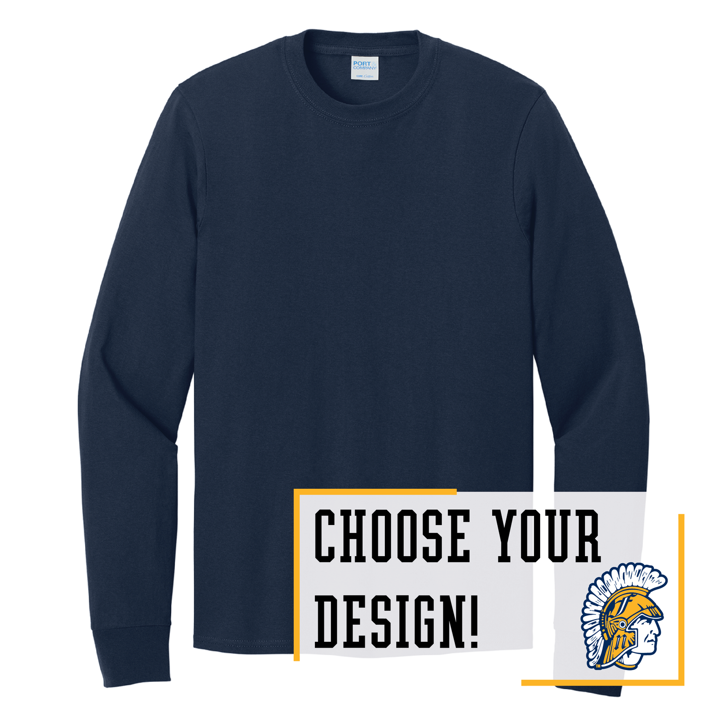 Spartans Port & Co™ Long Sleeve Core Cotton Tee (PC54LS)
