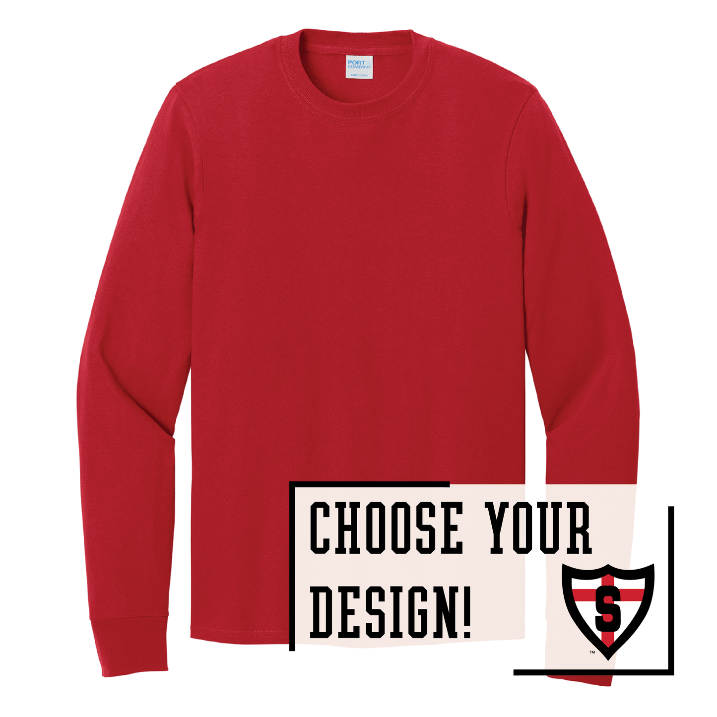 Shanley Port & Co™ Long Sleeve Core Cotton Tee (PC54LS)