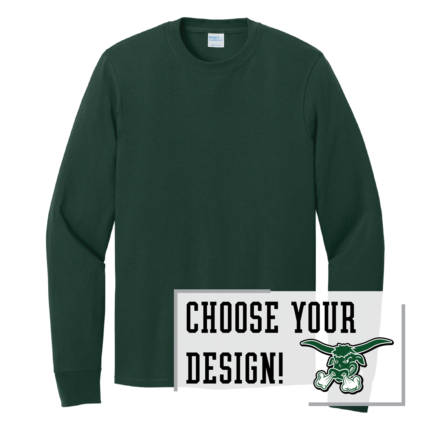 Packers Port & Co™ Long Sleeve Core Cotton Tee (PC54LS)