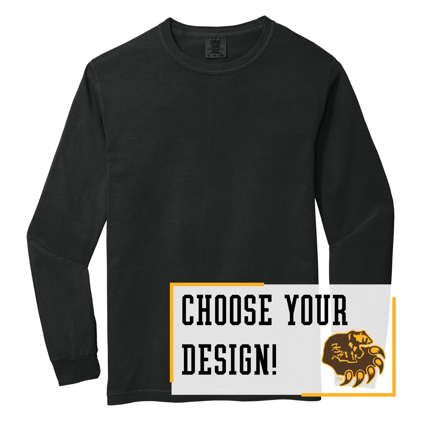 Bruins Comfort Colors® Heavyweight Ring Spun Long Sleeve Tee (6014)