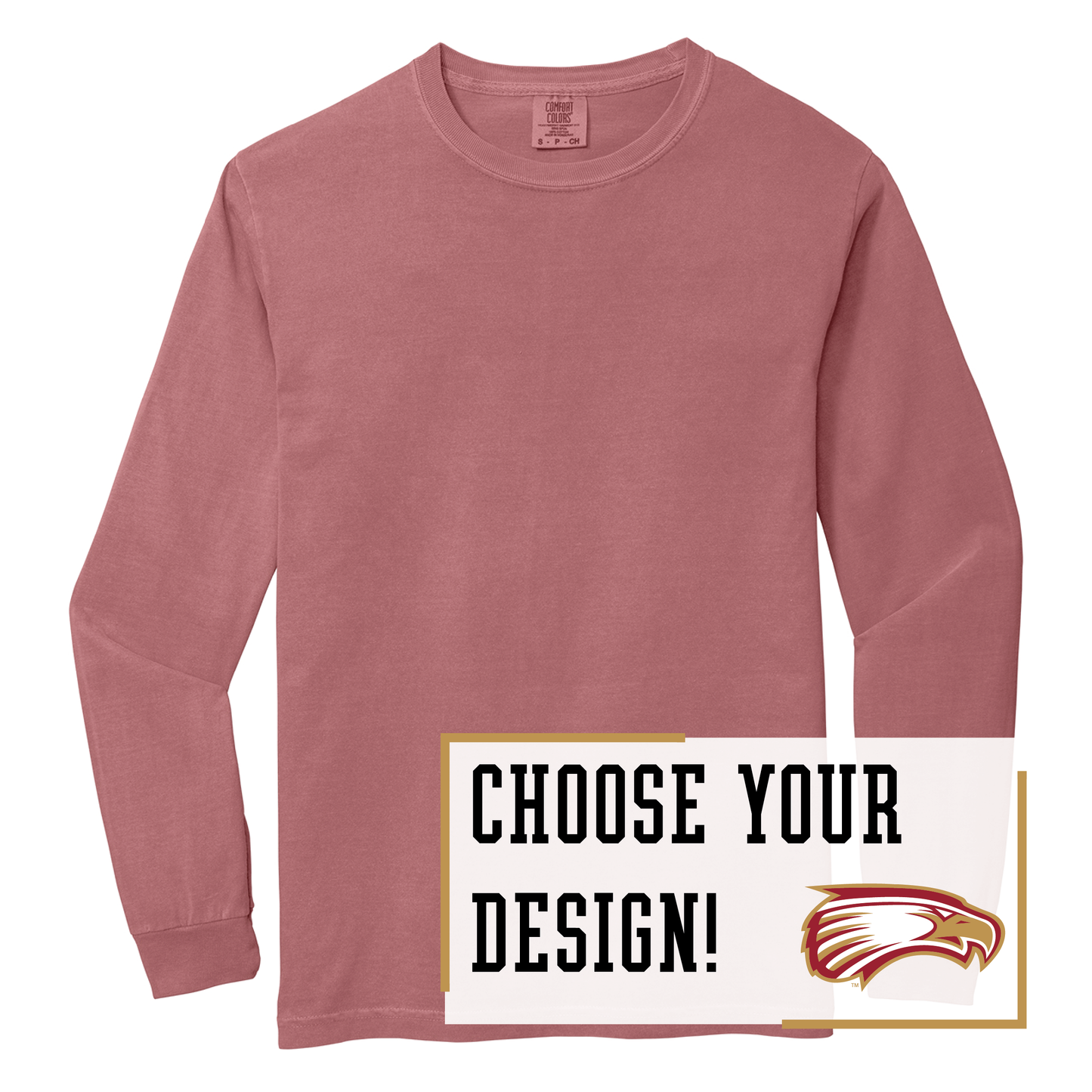 Eagles Comfort Colors® Heavyweight Ring Spun Long Sleeve Tee (6014)