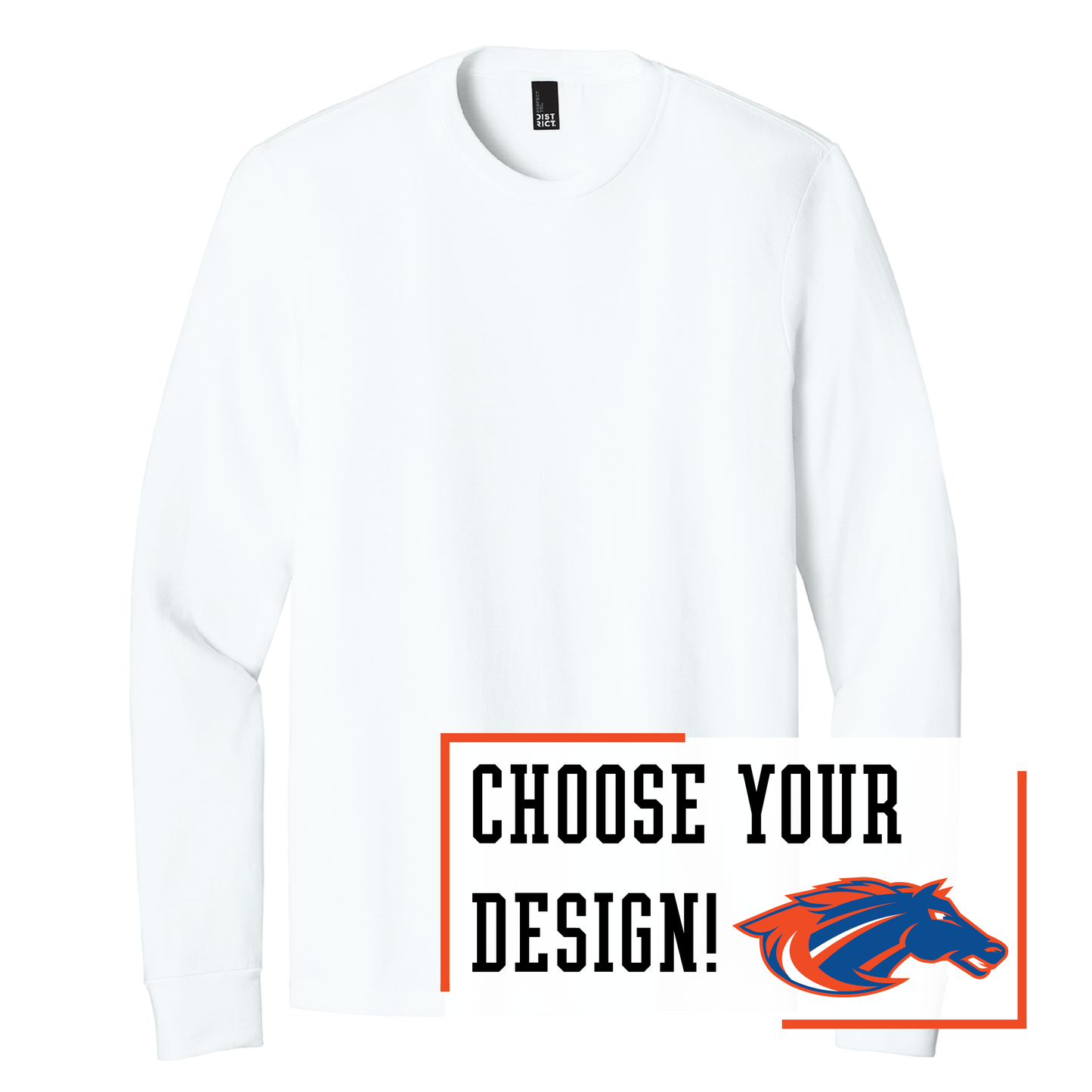 Mustangs District® Perfect Tri® Long Sleeve Tee (DM132)