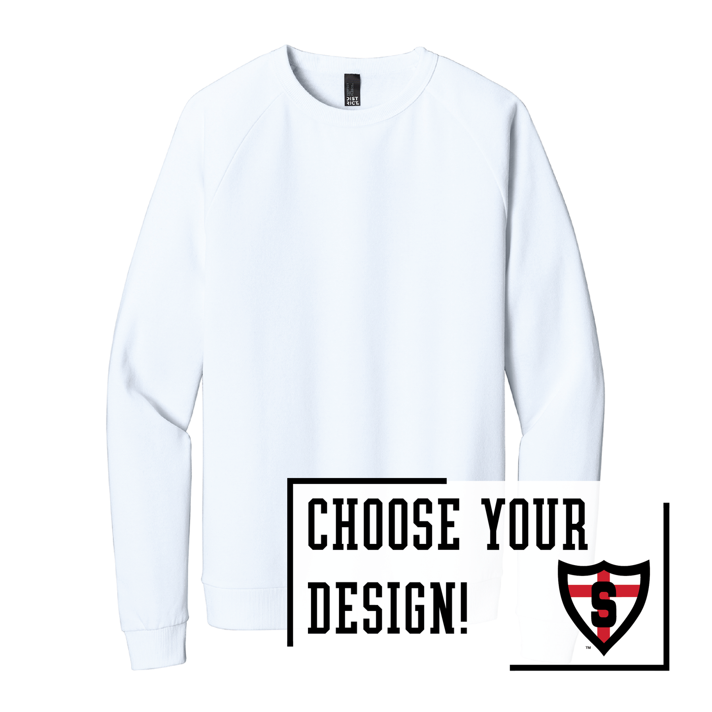 Shanley District® Perfect Tri® Fleece Crewneck Sweatshirt (DT1304)