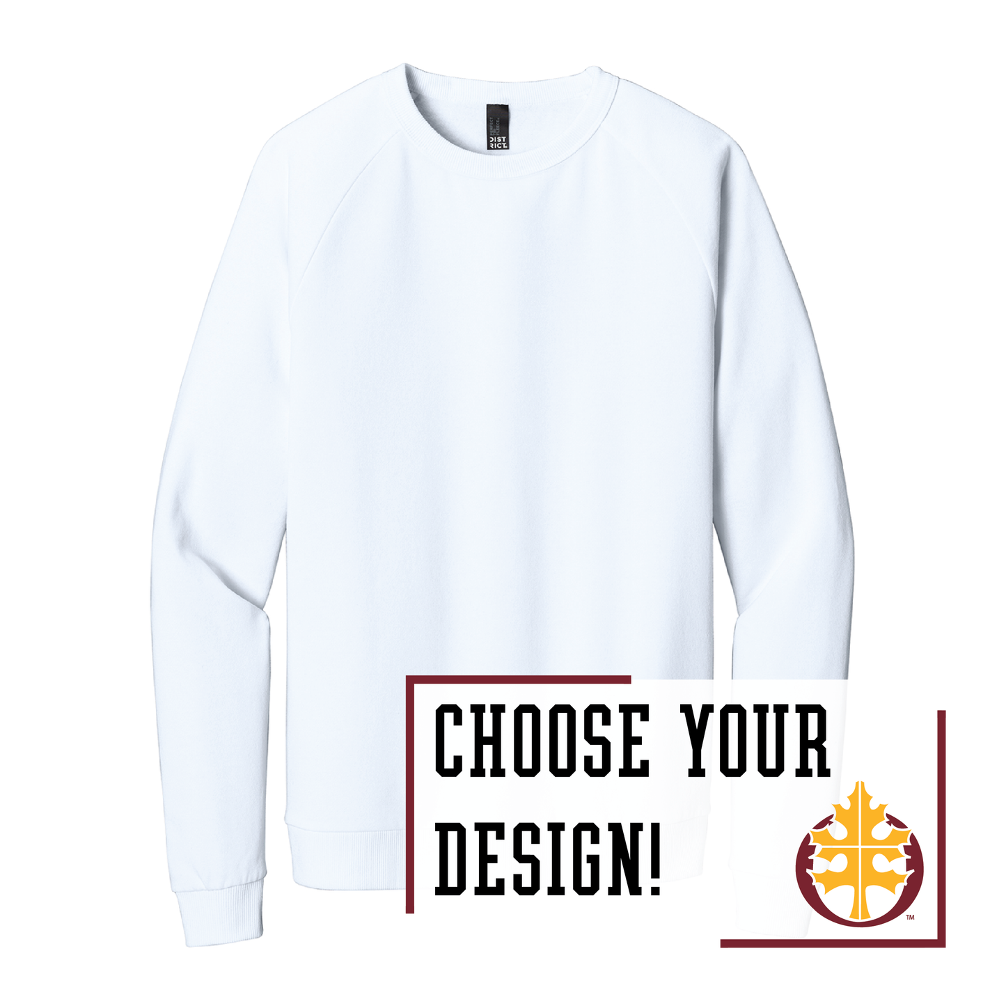 Oak Grove District® Perfect Tri® Fleece Crewneck Sweatshirt (DT1304)