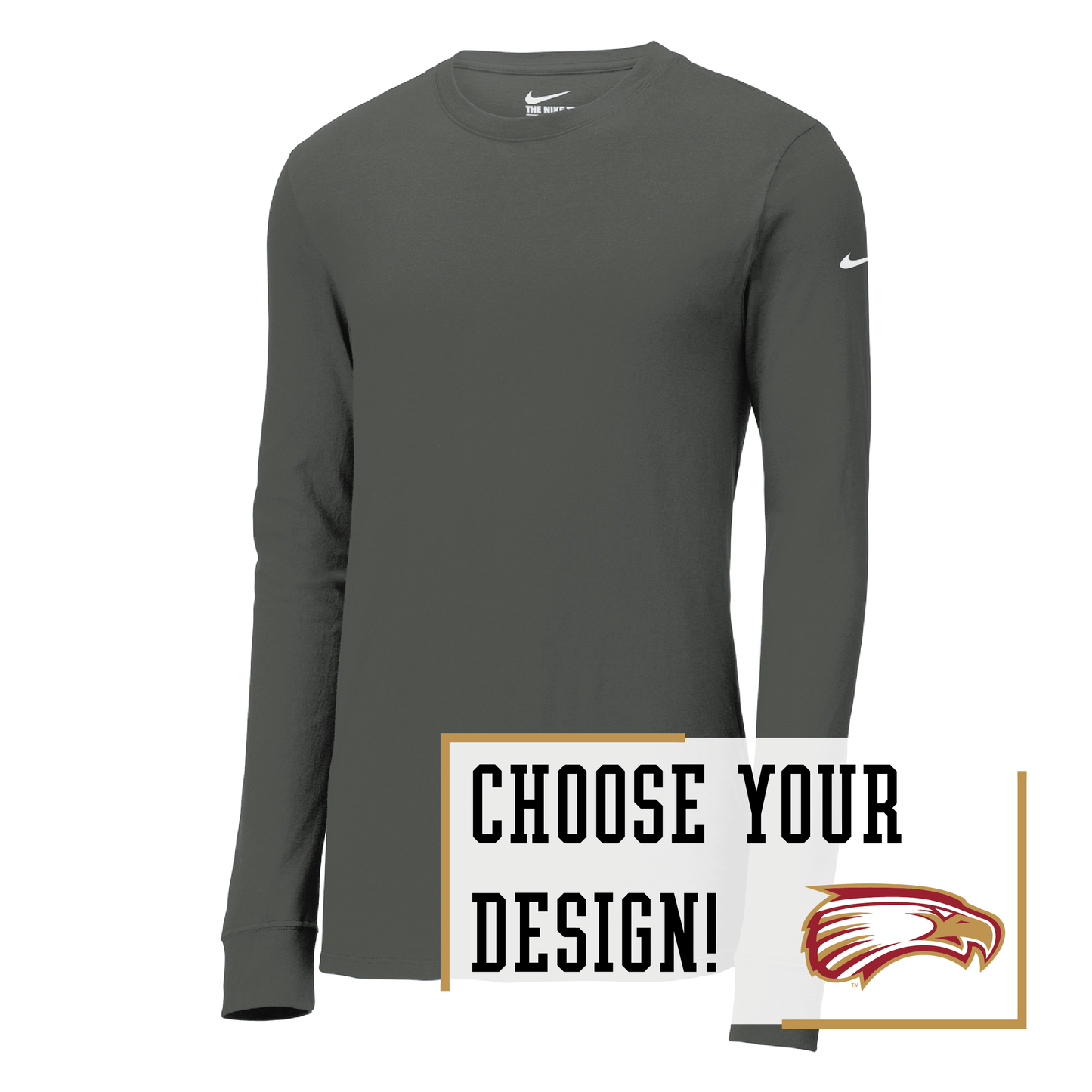 Eagles Nike Dri-FIT Cotton/Poly Long Sleeve Tee (NKBQ5230)