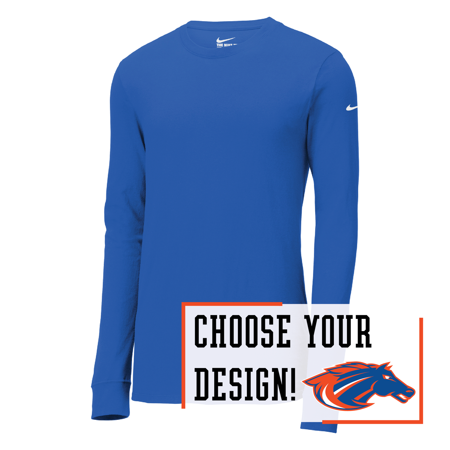 Mustangs Nike Dri-FIT Cotton/Poly Long Sleeve Tee (NKBQ5230)