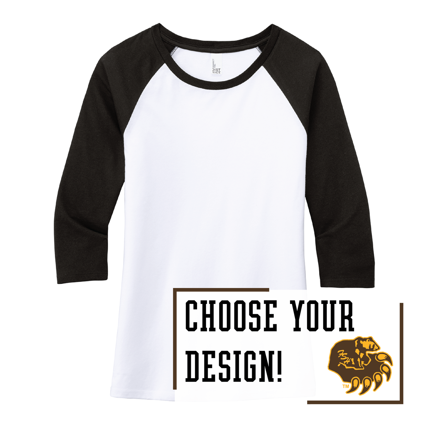 Bruins District® Women’s 3/4-Sleeve Raglan (DM136L)