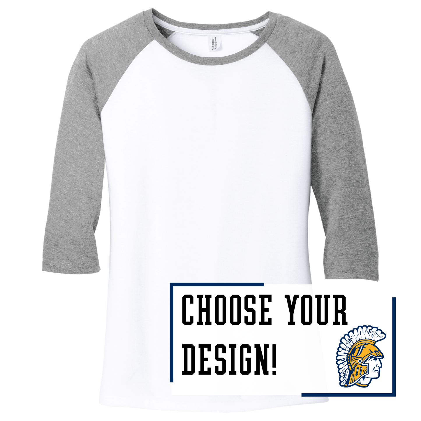 Spartans District® Women’s 3/4-Sleeve Raglan (DM136L)
