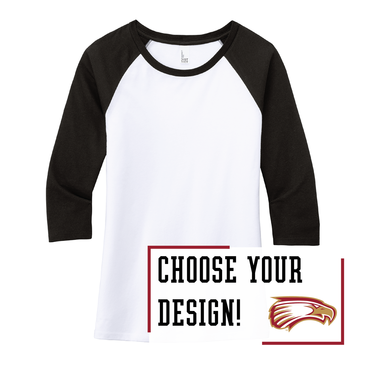 Eagles District® Women’s 3/4-Sleeve Raglan (DM136L)