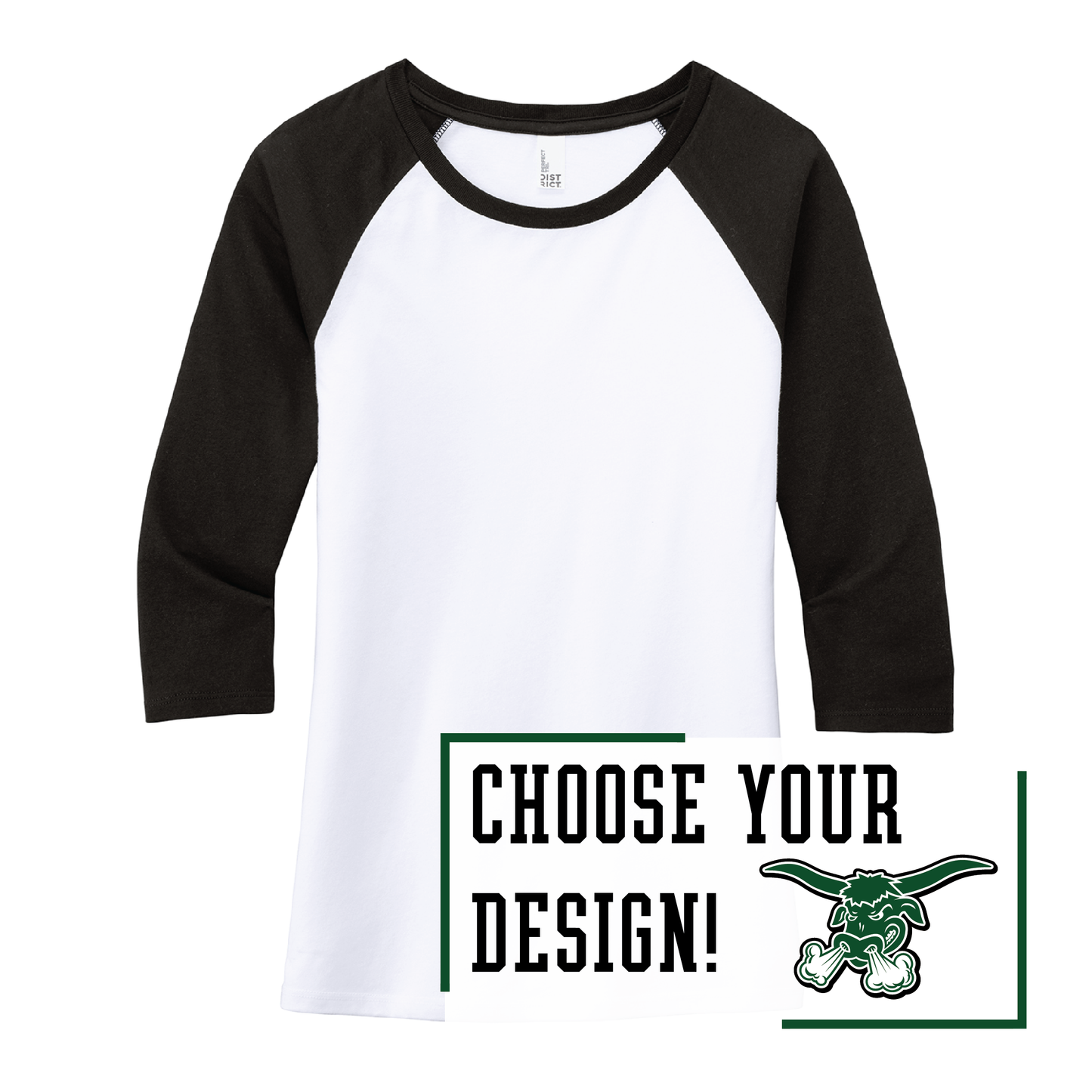 Packers District® Women’s 3/4-Sleeve Raglan (DM136L)
