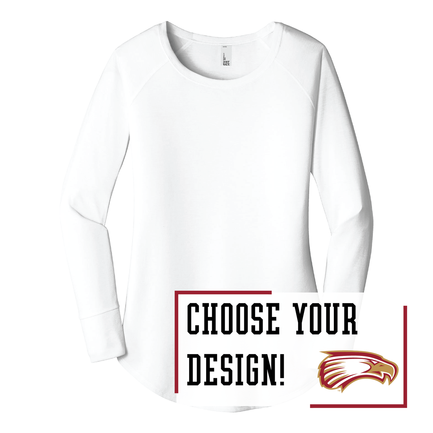 Eagles Black District® Women’s Long Sleeve Tee (DT132L)