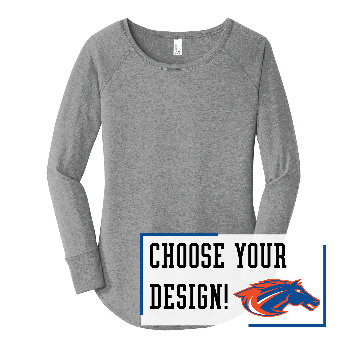 Mustangs District® Women’s Long Sleeve Tee (DT132L)