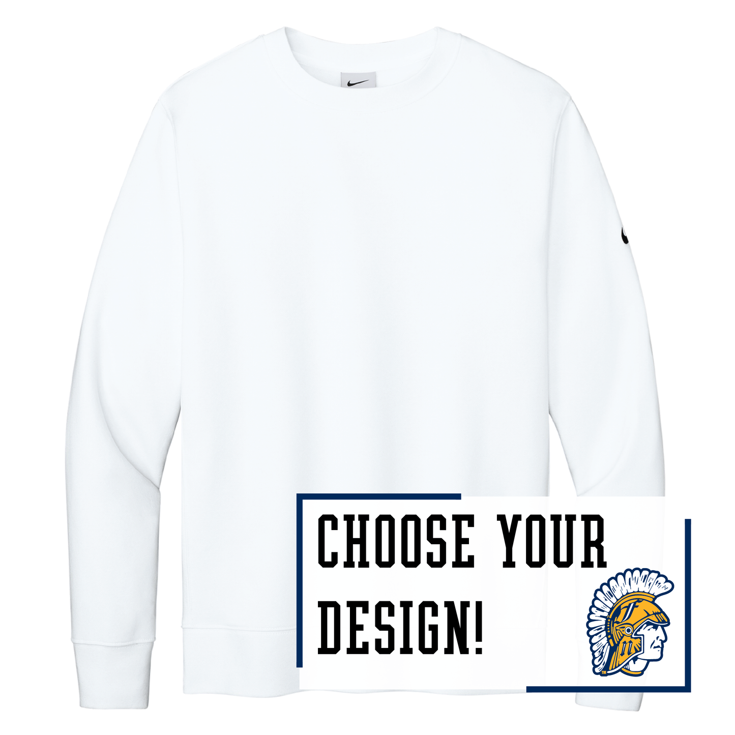 Spartans Nike Club Fleece Sleeve Swoosh Crew (NKFD9863)