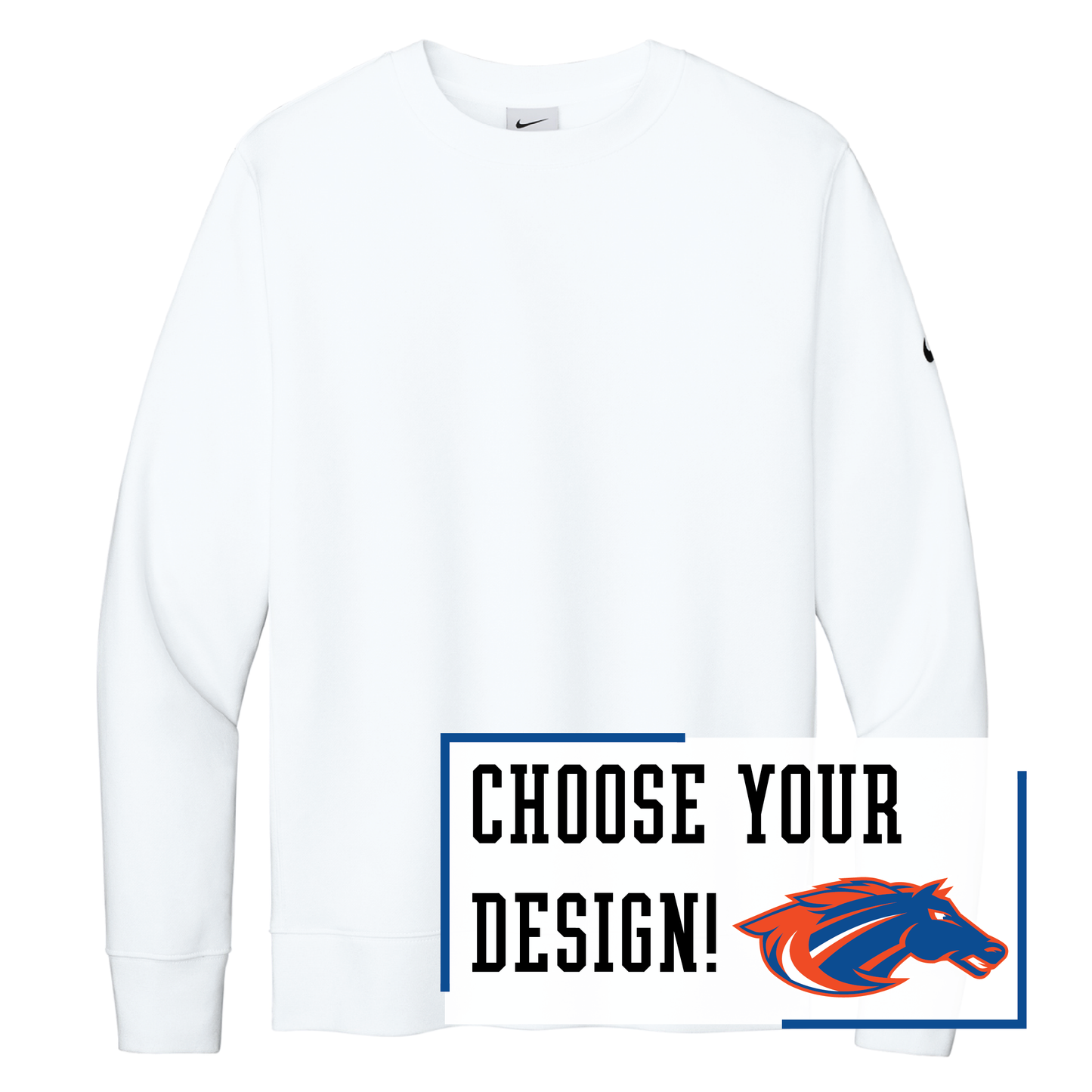 Mustangs Nike Club Fleece Sleeve Swoosh Crew (NKFD9863)