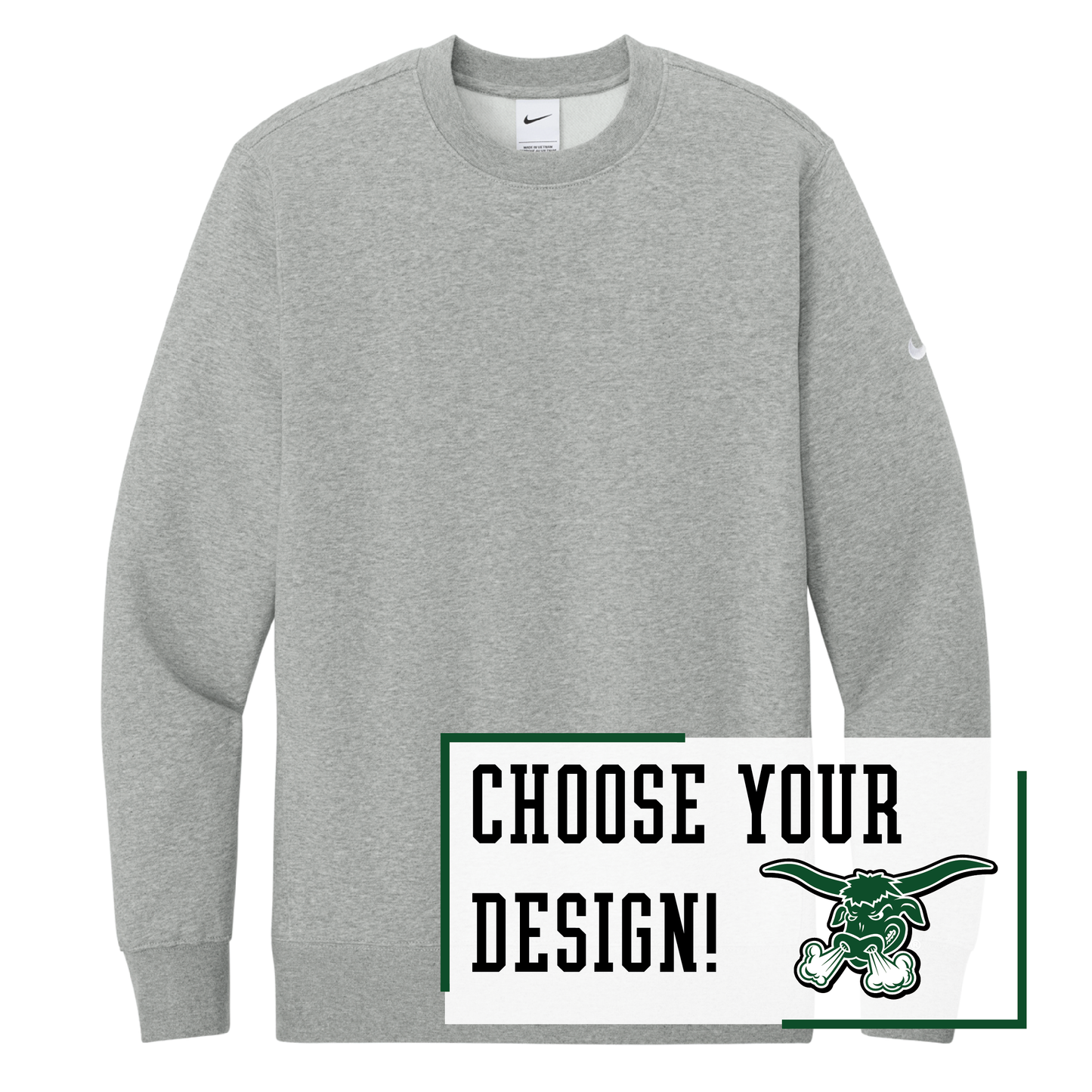 Packers Nike Club Fleece Sleeve Swoosh Crew (NKFD9863)