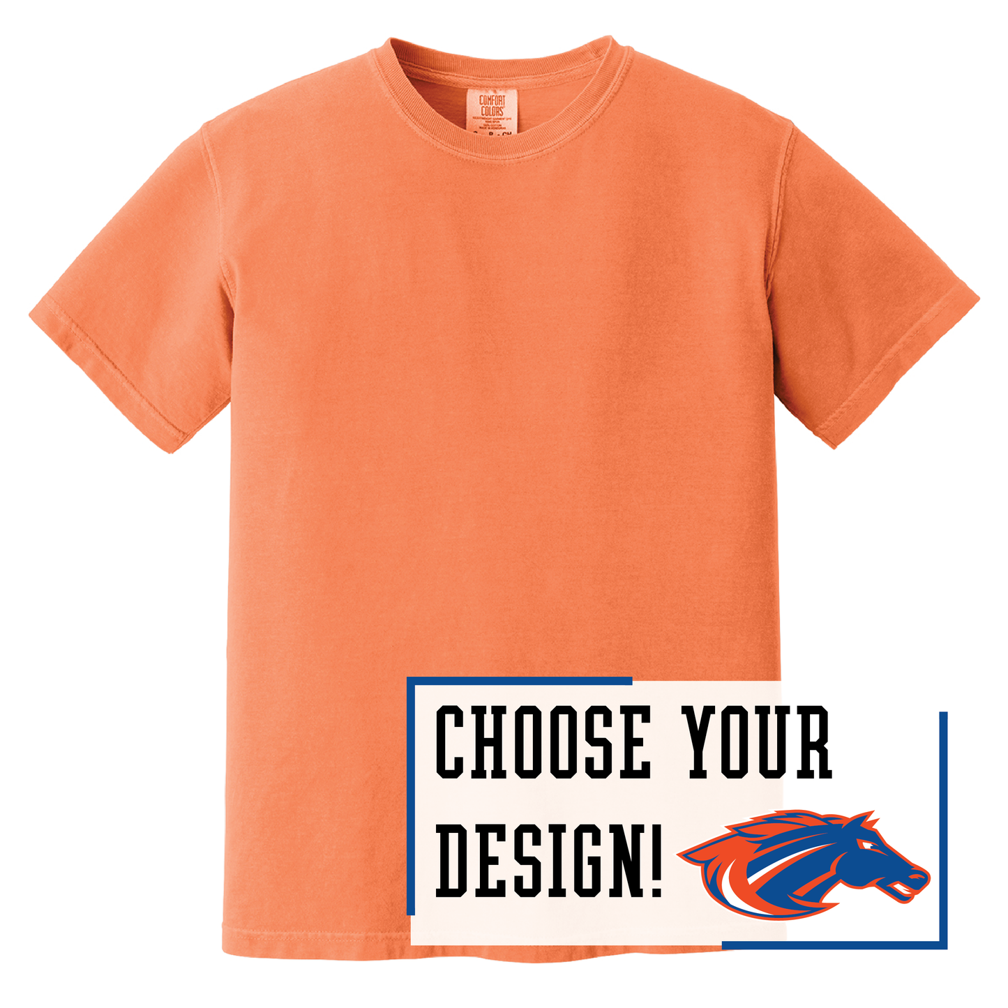 Mustangs Comfort Colors® Heavyweight Ring Spun Tee (1717)