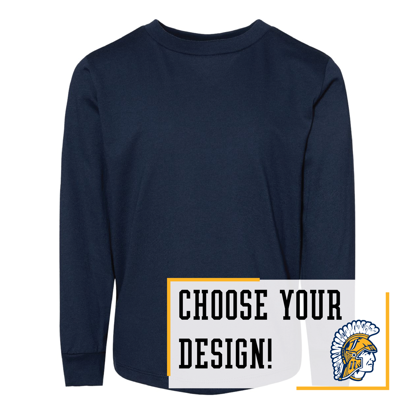 Spartans BELLA+CANVAS® Toddler Long Sleeve Tee (3501T)