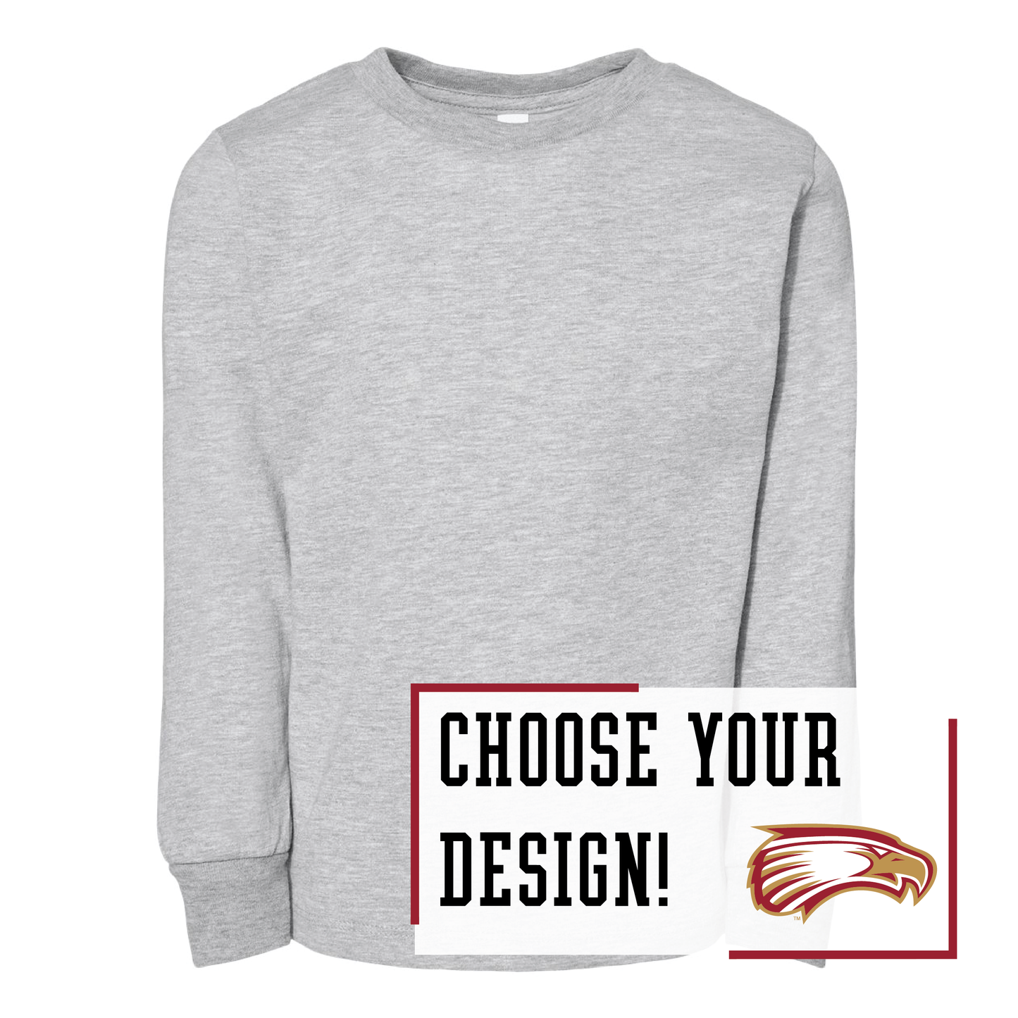 Eagles BELLA+CANVAS® Toddler Long Sleeve Tee (3501T)