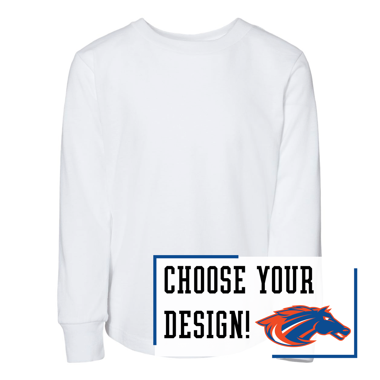 Mustangs BELLA+CANVAS® Toddler Long Sleeve Tee (3501T)