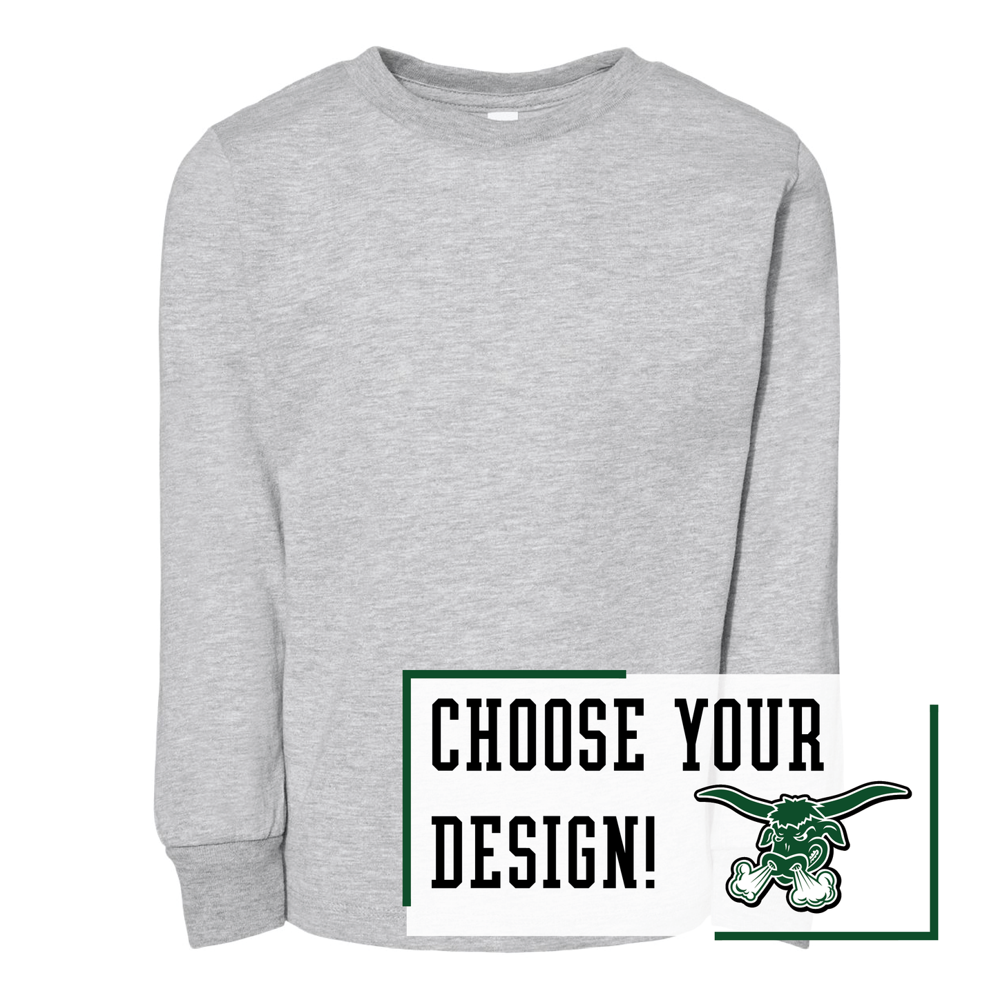 Packers BELLA+CANVAS® Toddler Long Sleeve Tee (3501T)
