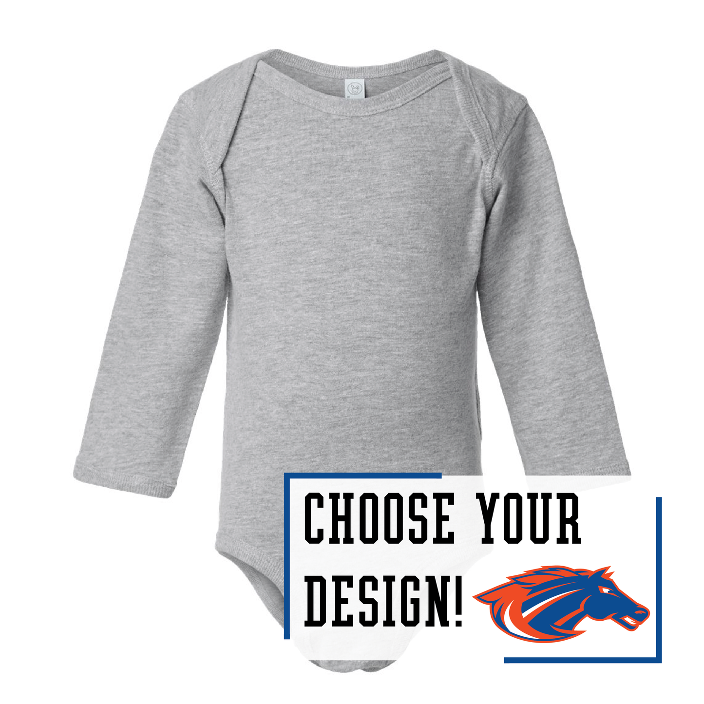 Mustangs Rabbit Skins™ Infant Long Sleeve Jersey Bodysuit (4421)