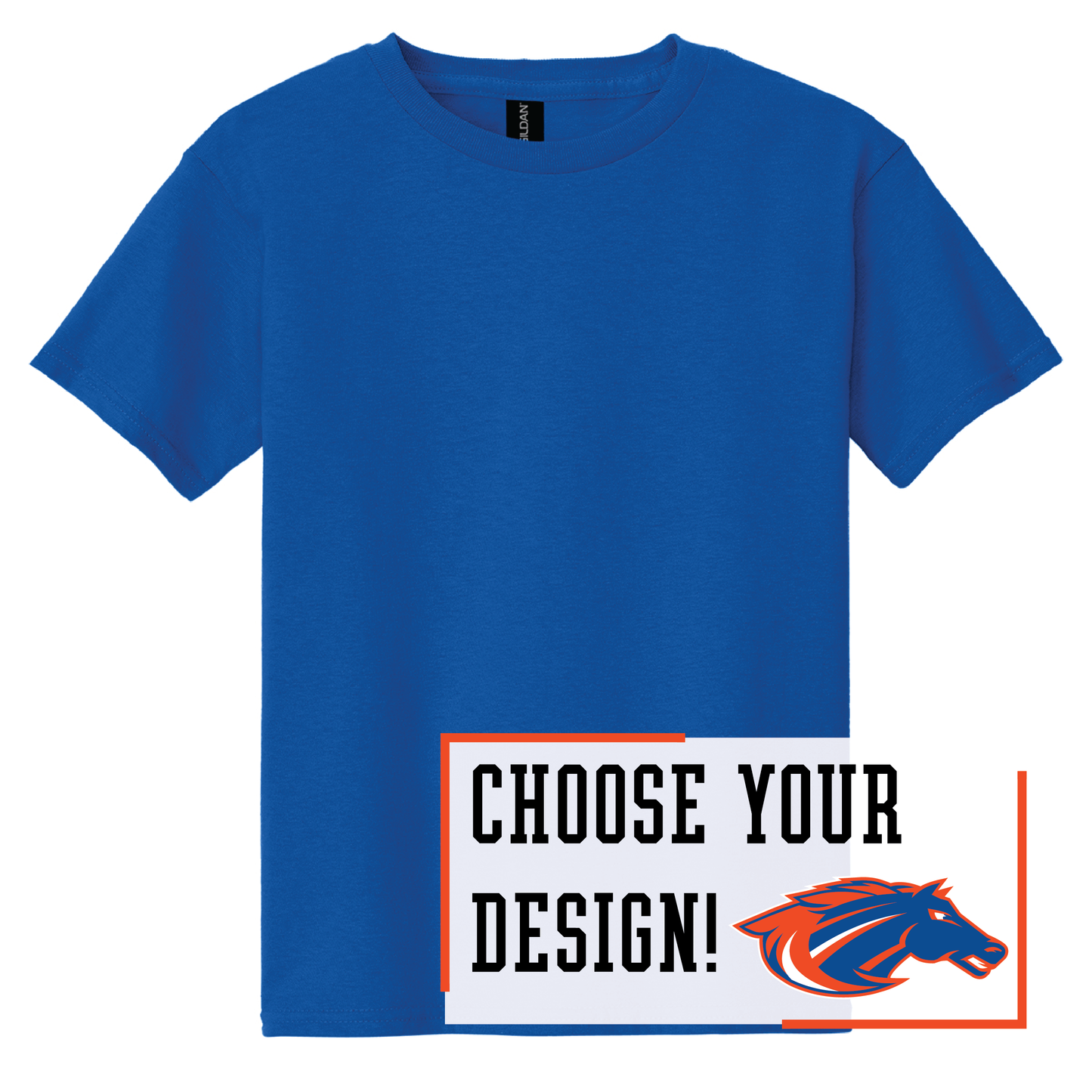 Mustangs Gildan® Youth 100% Cotton T-Shirt (5000b)