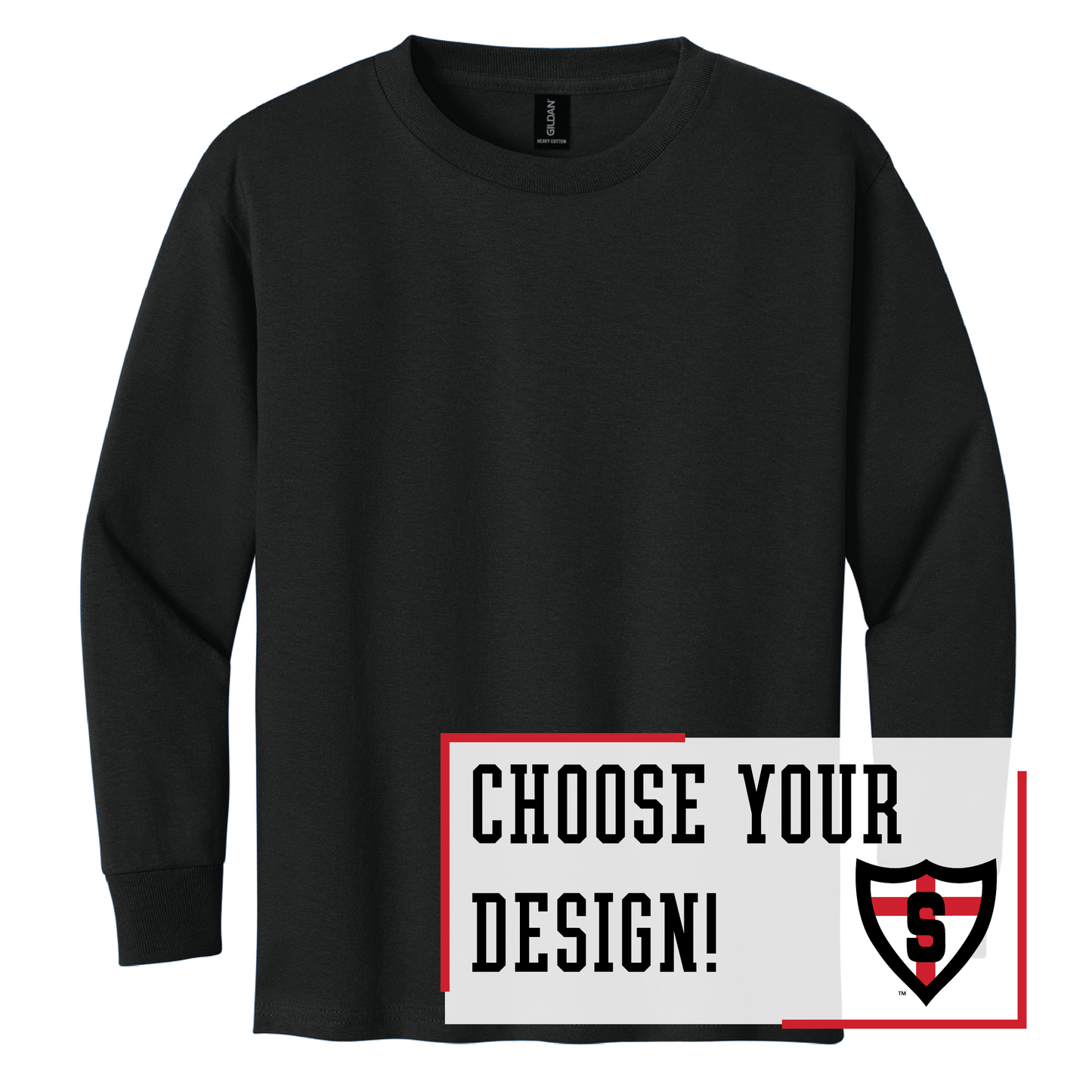 Shanley Gildan® Youth 100% Cotton Long Sleeve T-Shirt (5400b)