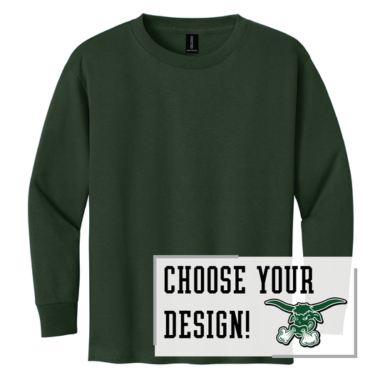 Packers Gildan® Youth 100% Cotton Long Sleeve T-Shirt (5400b)
