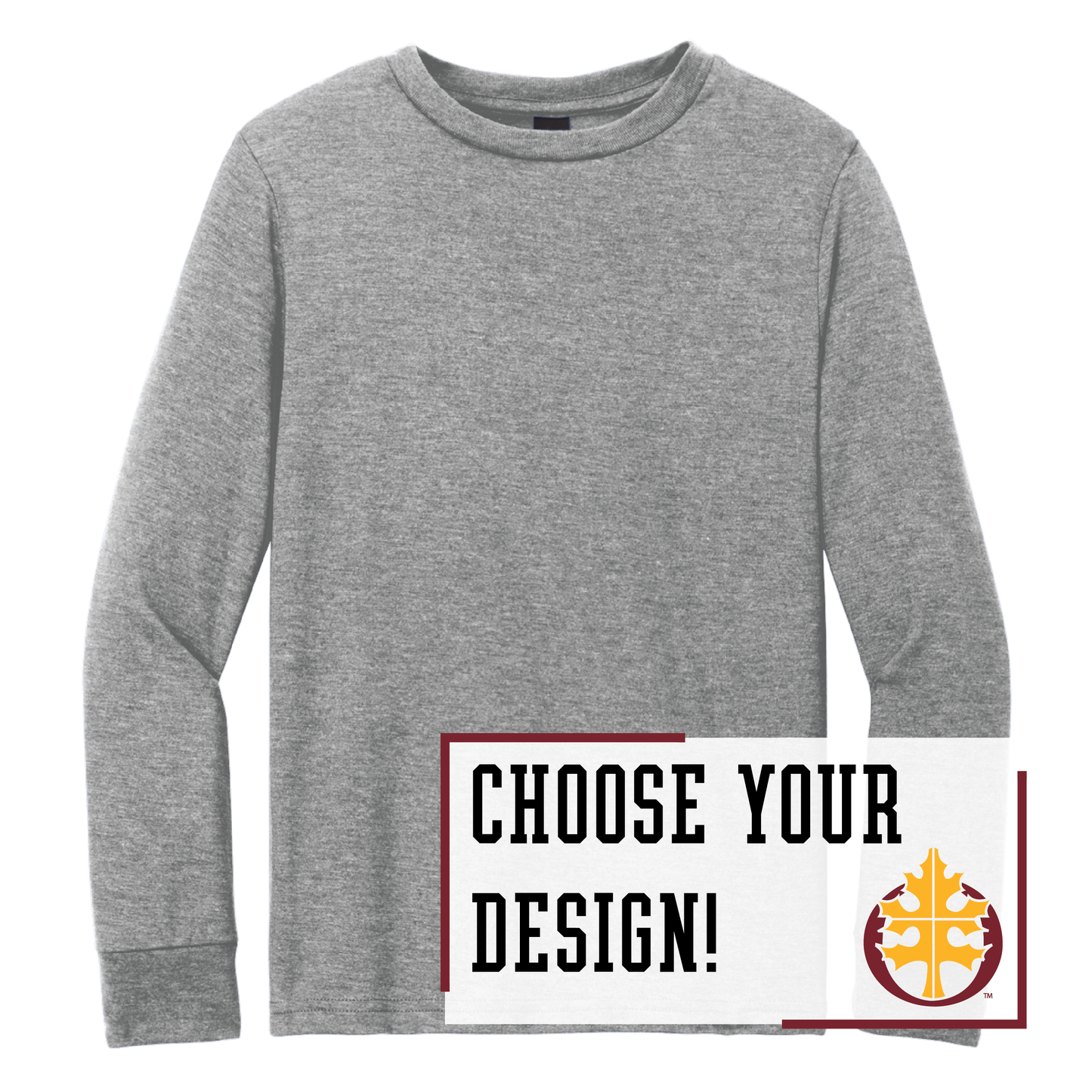 Oak Grove Black District® Youth Perfect Tri® Long Sleeve Tee (DT132Y)