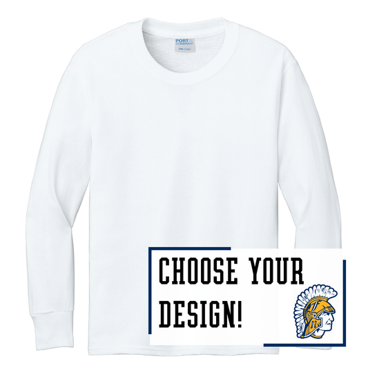Spartans Port & Co™ Youth Long Sleeve Core Cotton Tee (PC54YLS)