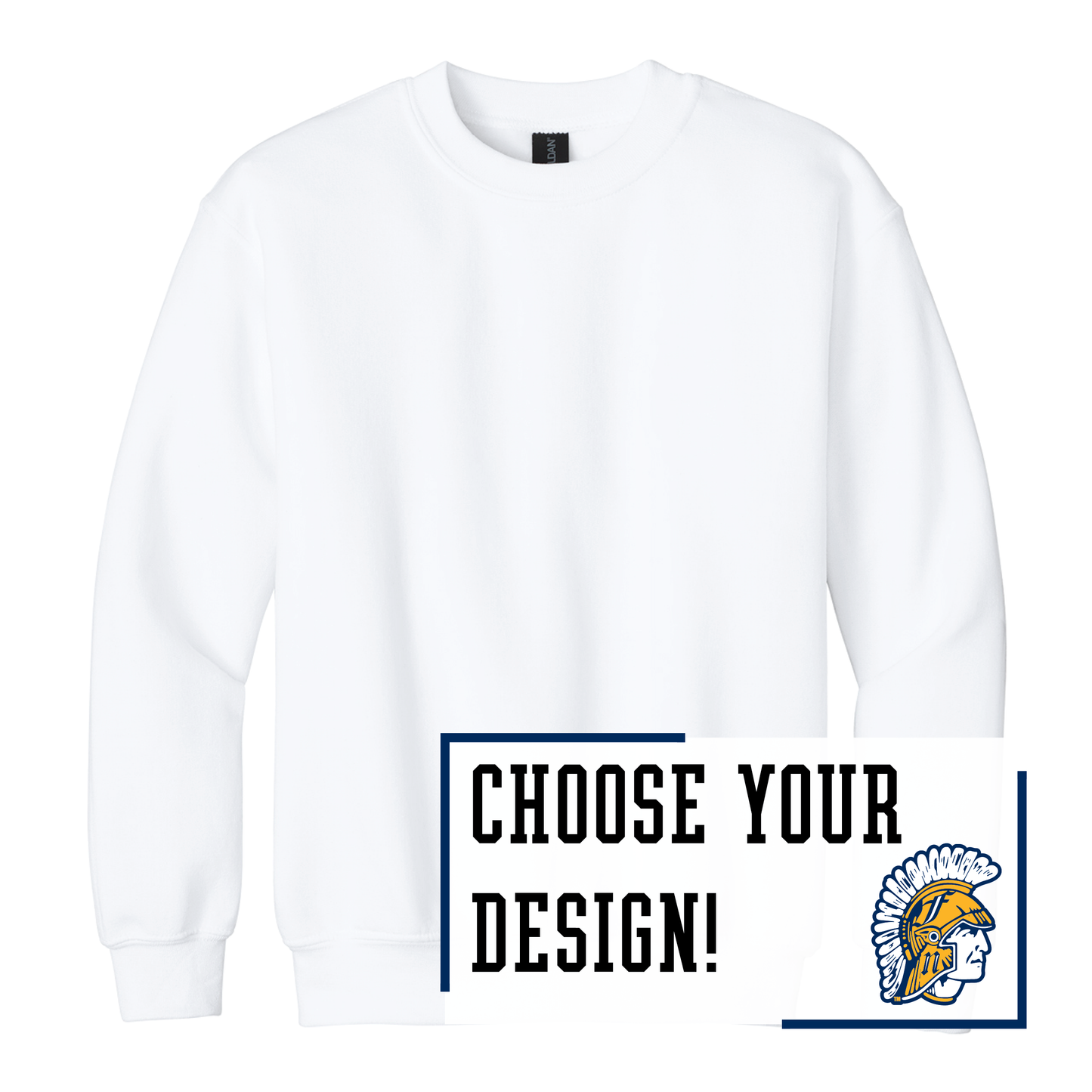 Spartans Gildan® Youth Heavy Blend™ Crewneck Sweatshirt (18000B)