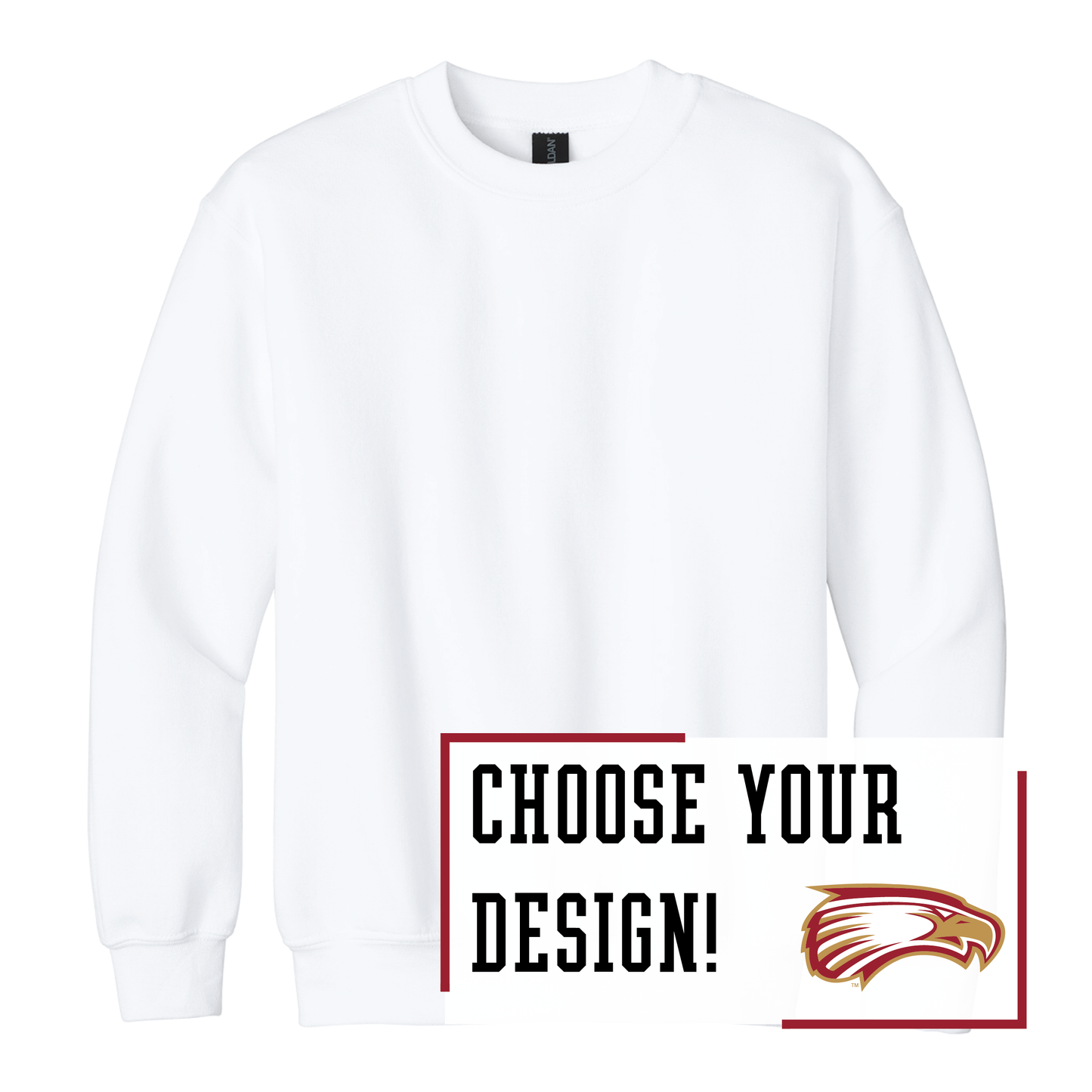 Eagles Gildan® Youth Heavy Blend™ Crewneck Sweatshirt (18000B)