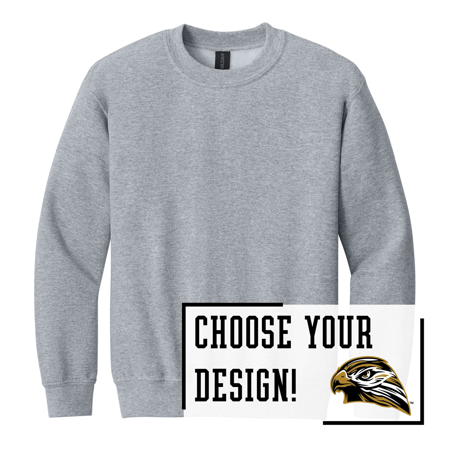Hawks Gildan® Youth Heavy Blend™ Crewneck Sweatshirt (18000B)