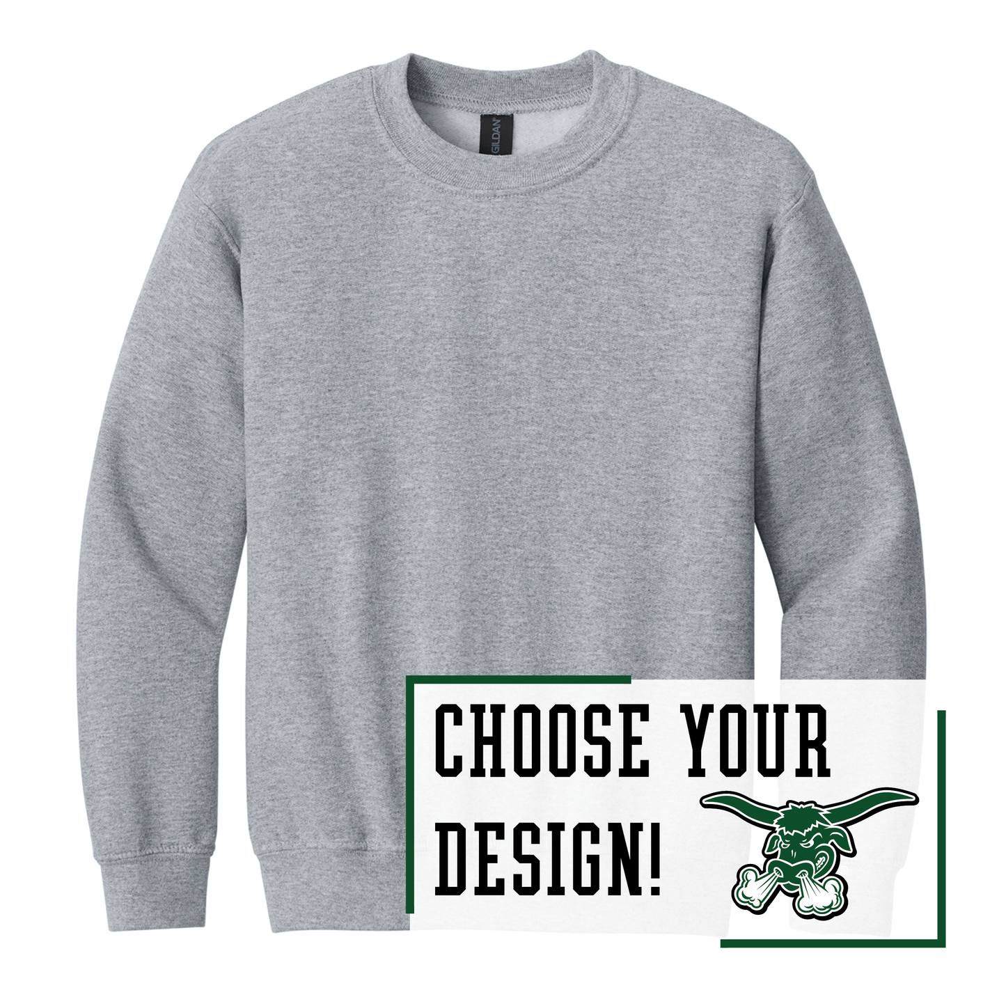 Packers Gildan® Youth Heavy Blend™ Crewneck Sweatshirt (18000B)