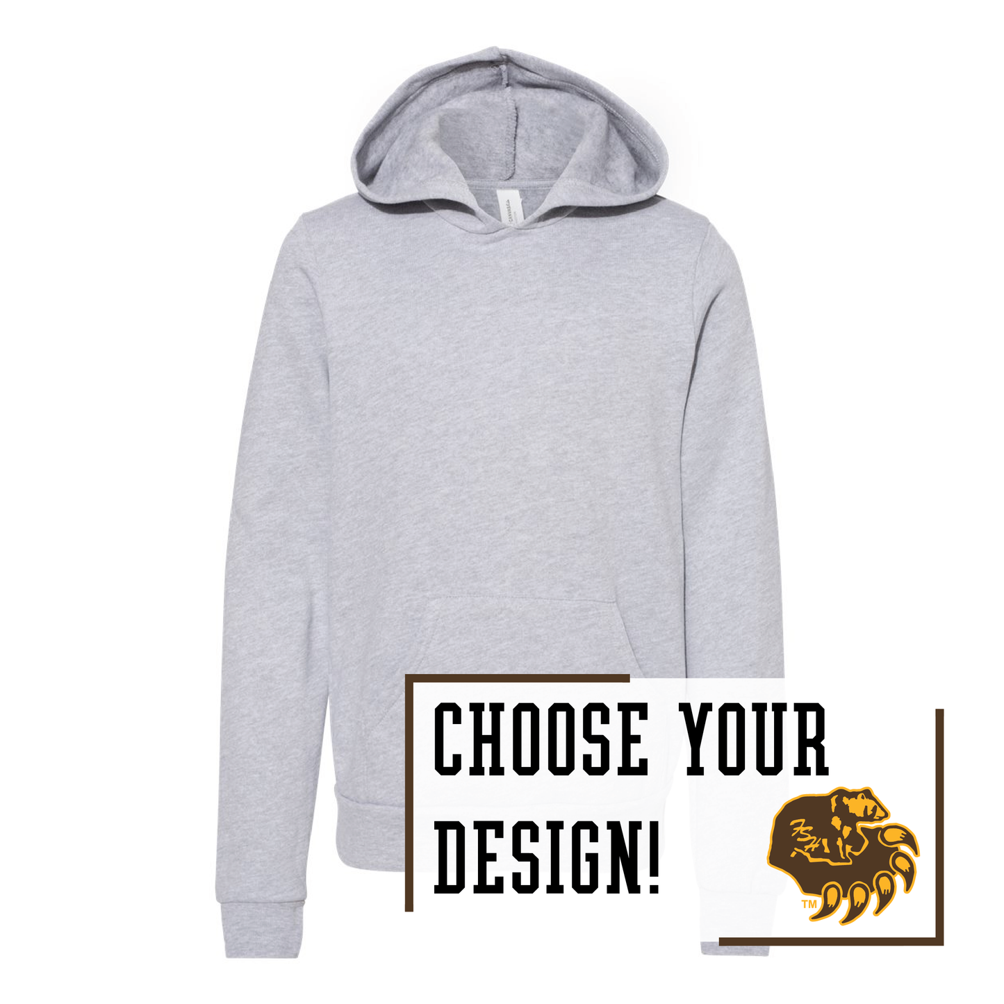 Bruins BELLA+CANVAS® Youth Sponge Fleece Hoodie (3719Y)