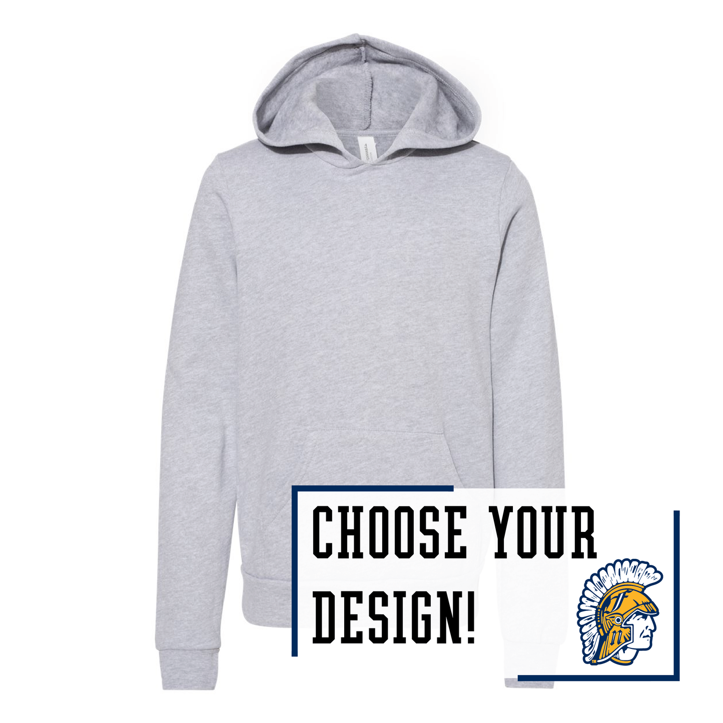 Spartans BELLA+CANVAS® Youth Sponge Fleece Hoodie (BC3719Y)