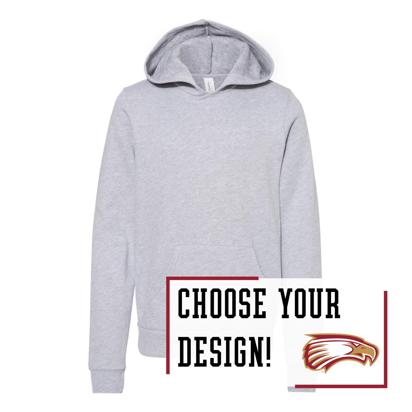 Eagles BELLA+CANVAS® Youth Sponge Fleece Hoodie (3719Y)