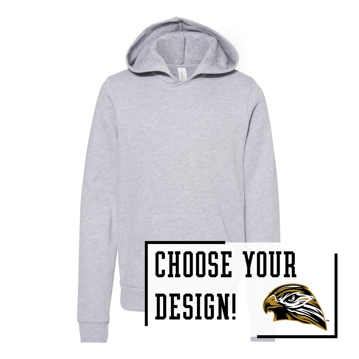 Hawks BELLA+CANVAS® Youth Sponge Fleece Hoodie (3719Y)